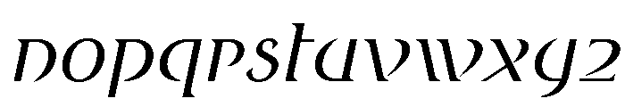 Round Style Book Oblique Font LOWERCASE