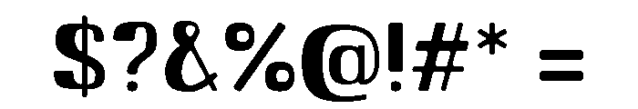 Rounded Bar Regular Font OTHER CHARS