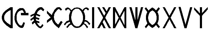 Rovas Kiterjesztett Font UPPERCASE
