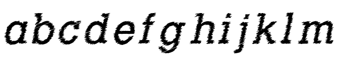 RowdyTypemachine-Italic Font LOWERCASE
