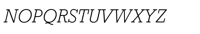 Rockwell WGL Light Italic Font UPPERCASE
