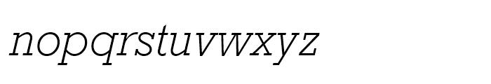 Rockwell WGL Light Italic Font LOWERCASE