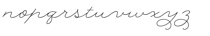 Rolling Pen Curly Font LOWERCASE