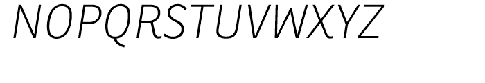 Ronnia Thin Italic Font UPPERCASE