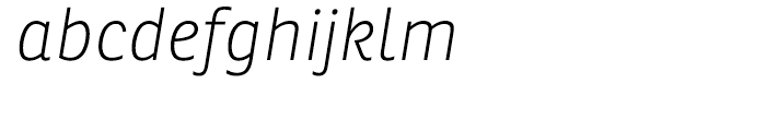 Ronnia Thin Italic Font LOWERCASE