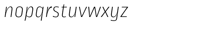 Ropa Sans Pro ExtraLight Italic Font LOWERCASE