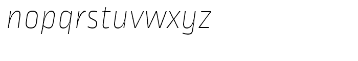 Ropa Sans Pro Thin Italic Font LOWERCASE