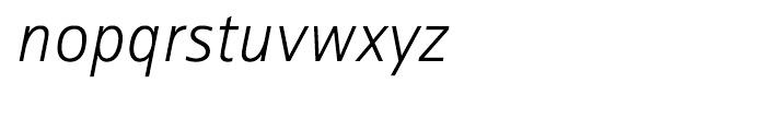 Rotis Sans Serif 46 Light Italic Font LOWERCASE