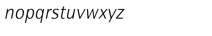 Rotis Semi Sans 46 Greek Light Italic Font LOWERCASE