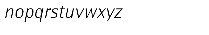 Rotis Semi Sans Hellenic Light Italic Font LOWERCASE