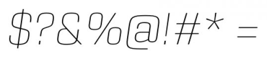 Rogan Thin Italic Font OTHER CHARS