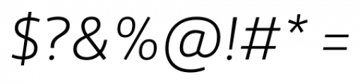 Roihu ExtraLight Italic Font OTHER CHARS