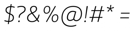 Roihu Thin Italic Font OTHER CHARS