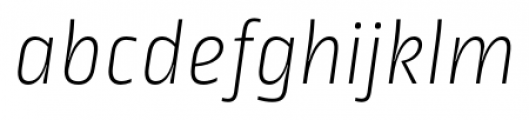 Ropa Sans Pro ExtraLight Italic Font LOWERCASE