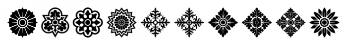 Rosette Ornaments Regular Font OTHER CHARS