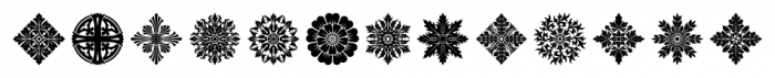 Rosette Ornaments Regular Font LOWERCASE