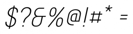 Rotundus Light Italic Font OTHER CHARS