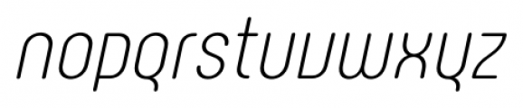Rotundus Rounded Light Italic Font LOWERCASE