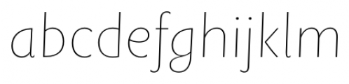 Rowton Sans FY Hairline Italic Font LOWERCASE
