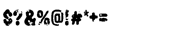 Roadscript Caps Rough Font OTHER CHARS