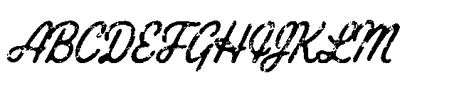 Roadscript Rough Font UPPERCASE