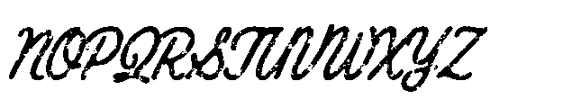 Roadscript Rough Font UPPERCASE
