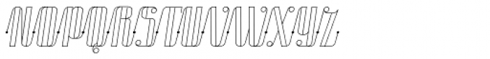 Roadster Script Line Dot Italic Font UPPERCASE