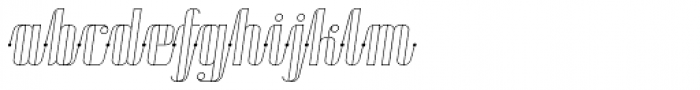 Roadster Script Line Dot Italic Font LOWERCASE