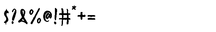 Roarety Rough Script Font OTHER CHARS