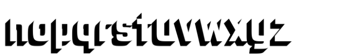 Robonix Bold-Shadow Font LOWERCASE