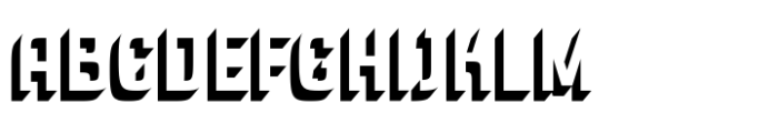 Robonix Regular-Shadow Font UPPERCASE