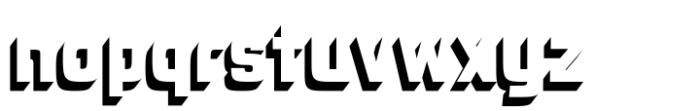 Robonix Ultrabold-Shadow Font LOWERCASE