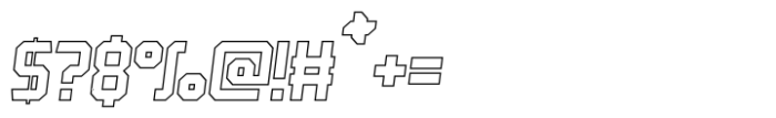 Robust Outline Italic Font OTHER CHARS