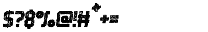Robust Worn Rough Italic Font OTHER CHARS