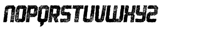 Robust Worn Rounded Italic Font UPPERCASE