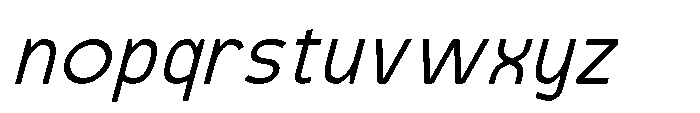 Robuwa Italic Font LOWERCASE