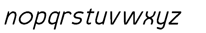 Robuwa Rounded Italic Font LOWERCASE