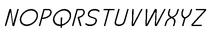 Robuwa Rounded Light Italic Font UPPERCASE