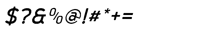 Robuwa Rounded Medium Italic Font OTHER CHARS