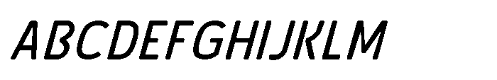 Robuwa Rounded Medium Italic Font UPPERCASE