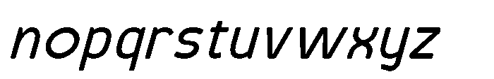 Robuwa Rounded Medium Italic Font LOWERCASE