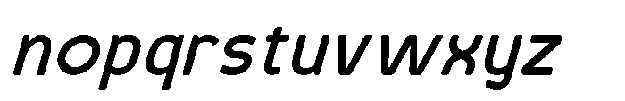 Robuwa Rounded Semi Bold Italic Font LOWERCASE