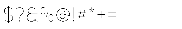 Robuwa Rounded Thin Font OTHER CHARS