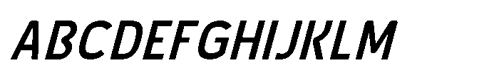 Robuwa Semi Bold Italic Font UPPERCASE