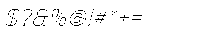 Robuwa Thin Italic Font OTHER CHARS