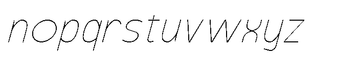 Robuwa Thin Italic Font LOWERCASE