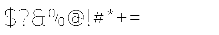 Robuwa Thin Font OTHER CHARS