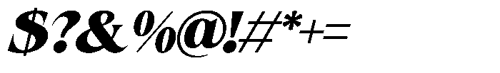 Rocavio Black Italic Font OTHER CHARS