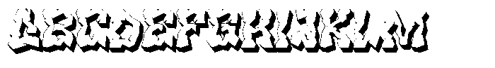 Rockcave 3 D Font UPPERCASE