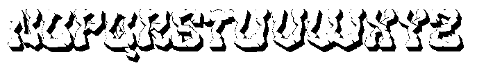 Rockcave 3 D Font UPPERCASE